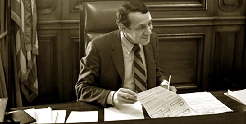 Harvey milk at Desk